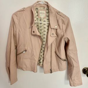 Forever 21 Girl, light pink, leather jacket, size 11/12 US